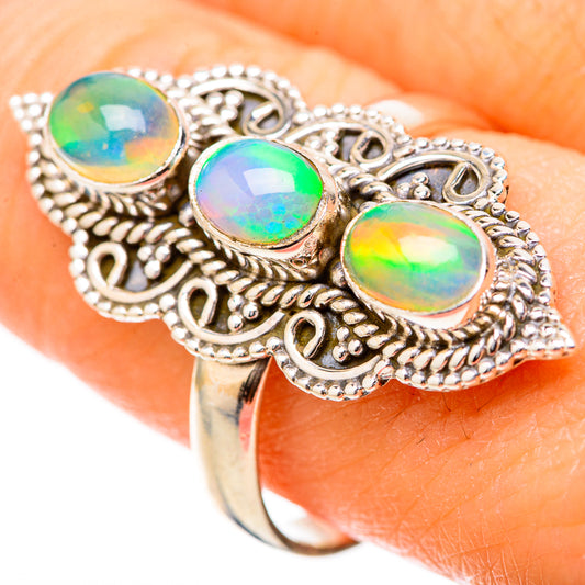 Ethiopian Opal Rings handcrafted by Ana Silver Co - RING129016