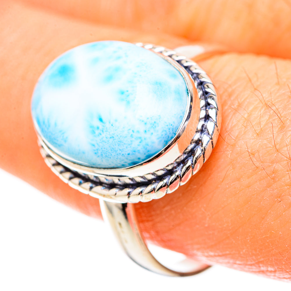 Larimar Rings handcrafted by Ana Silver Co - RING129023