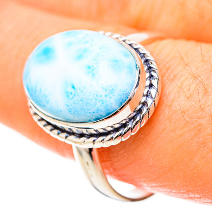 Larimar Rings handcrafted by Ana Silver Co - RING129023