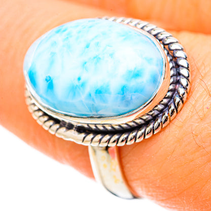 Larimar Rings handcrafted by Ana Silver Co - RING129033
