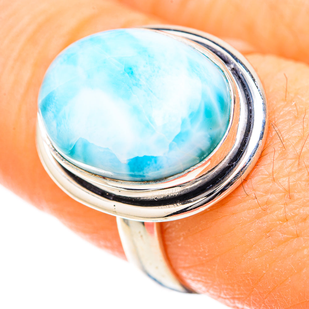 Larimar Rings handcrafted by Ana Silver Co - RING129044