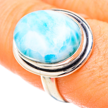Larimar Rings handcrafted by Ana Silver Co - RING129044