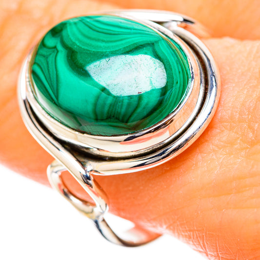 Malachite Rings handcrafted by Ana Silver Co - RING129048