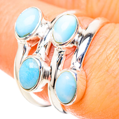 Larimar Rings handcrafted by Ana Silver Co - RING129056