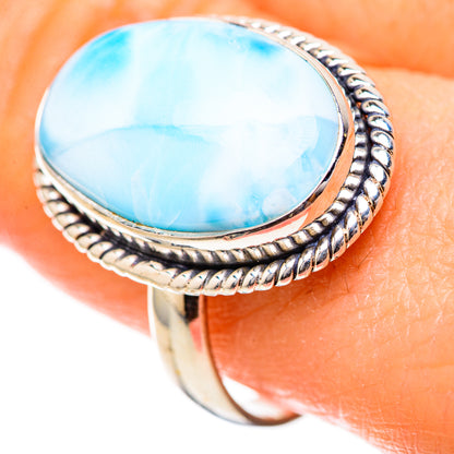 Larimar Rings handcrafted by Ana Silver Co - RING129065