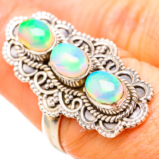 Ethiopian Opal Rings handcrafted by Ana Silver Co - RING129069