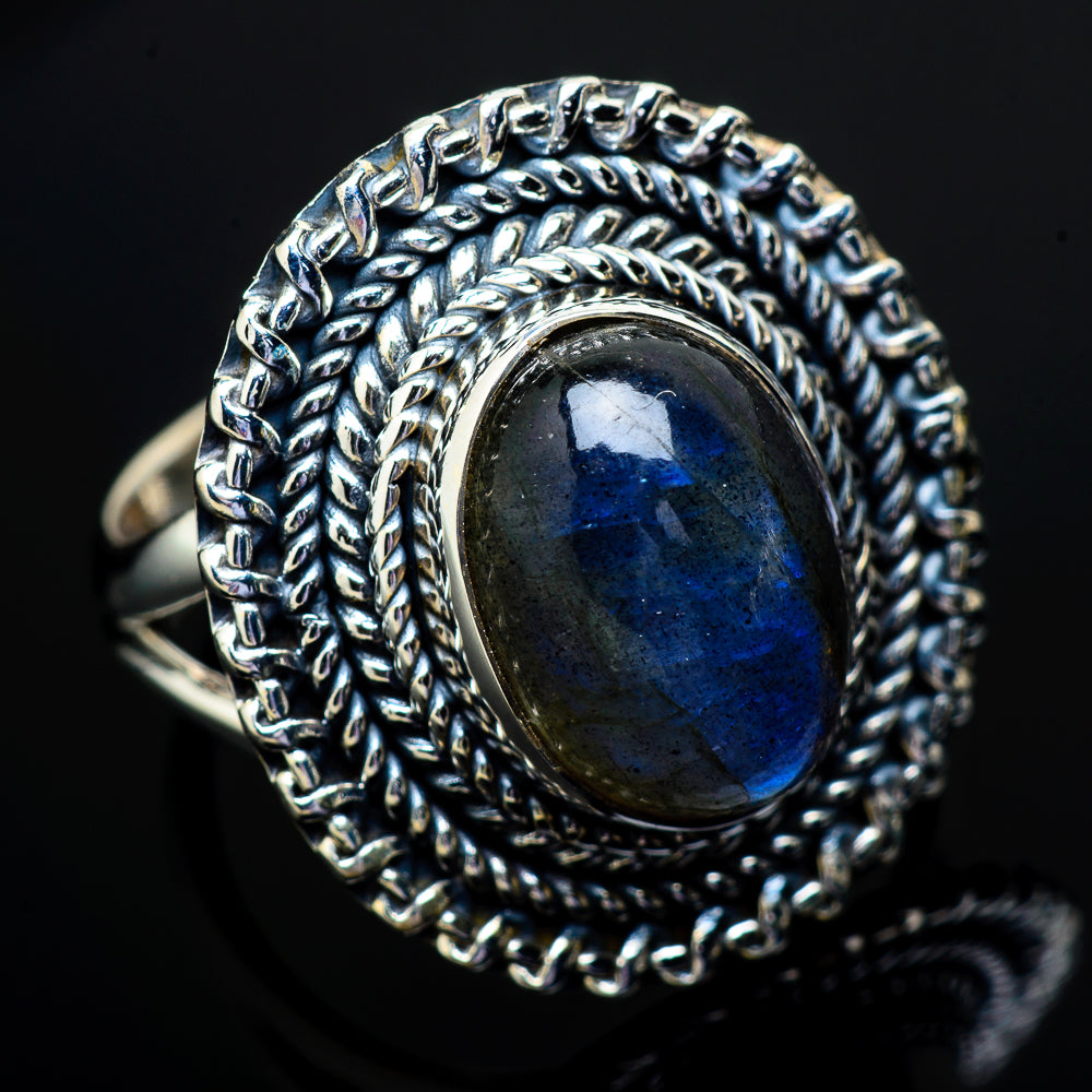 Labradorite Rings handcrafted by Ana Silver Co - RING12906