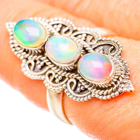 Ethiopian Opal Rings handcrafted by Ana Silver Co - RING129070
