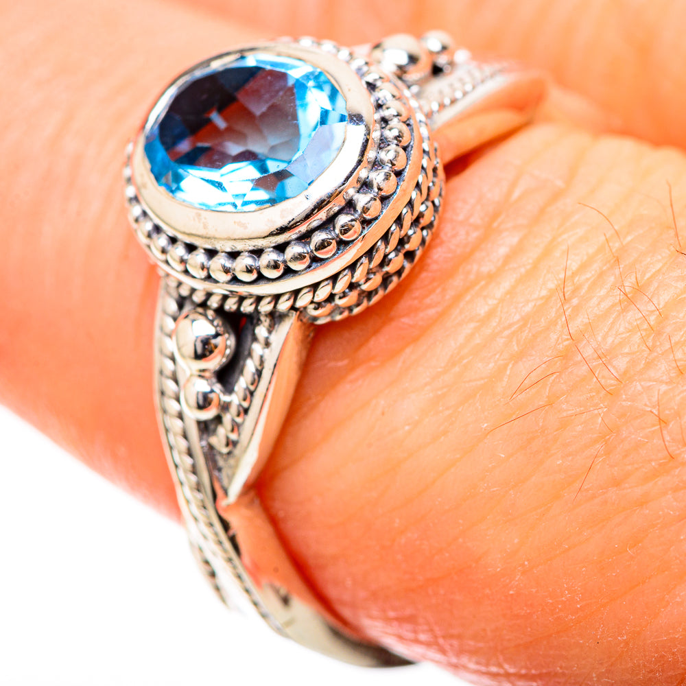 Blue Topaz Rings handcrafted by Ana Silver Co - RING129072