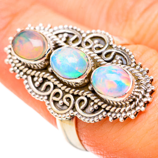 Ethiopian Opal Rings handcrafted by Ana Silver Co - RING129078