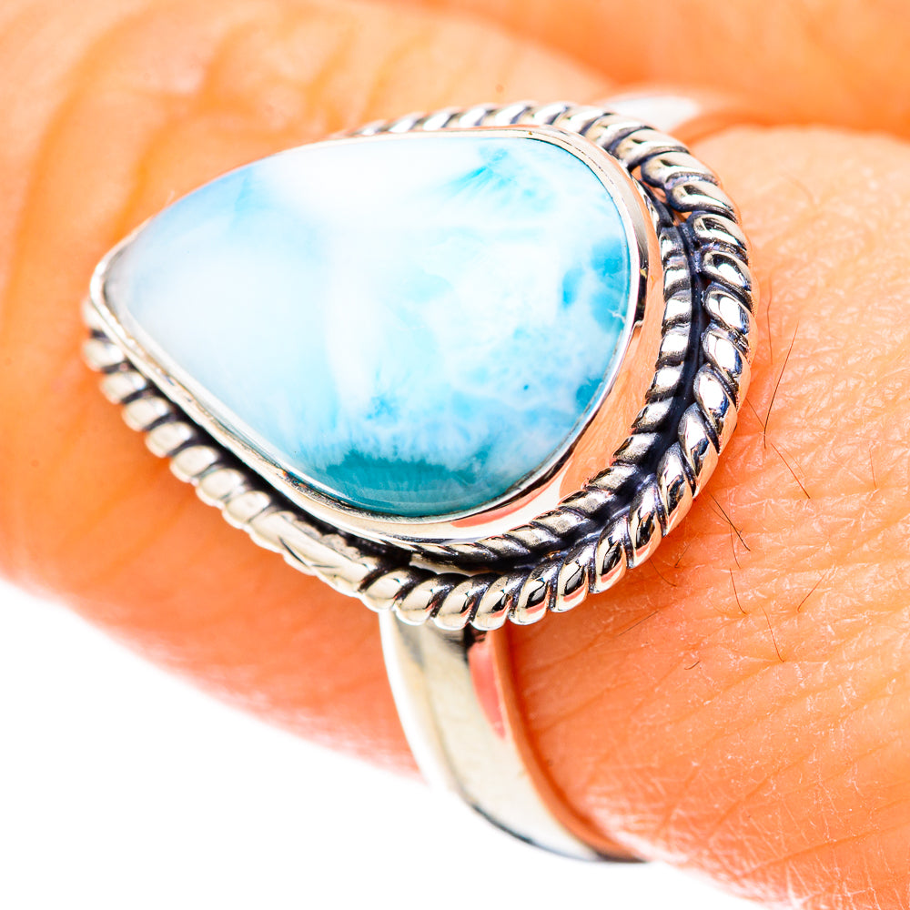 Larimar Rings handcrafted by Ana Silver Co - RING129080