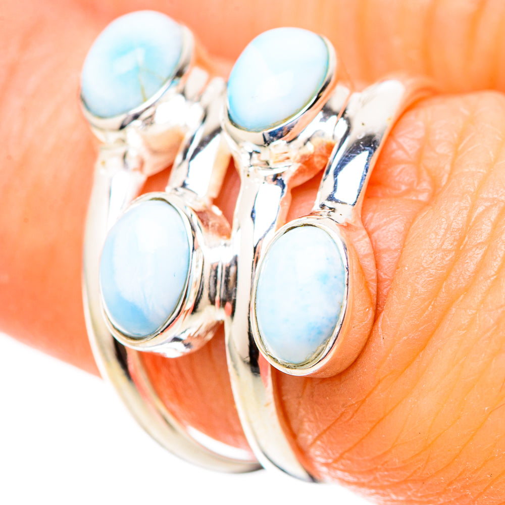 Larimar Rings handcrafted by Ana Silver Co - RING129085