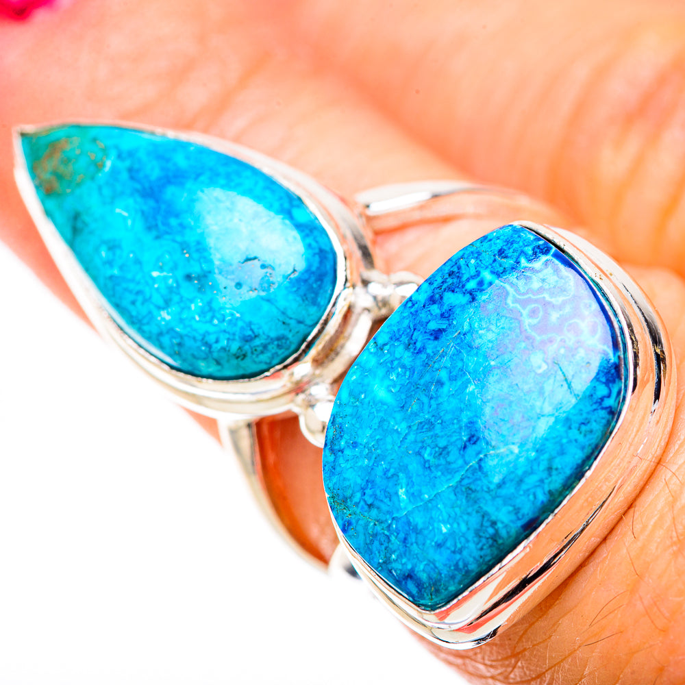 Chrysocolla Rings handcrafted by Ana Silver Co - RING129103