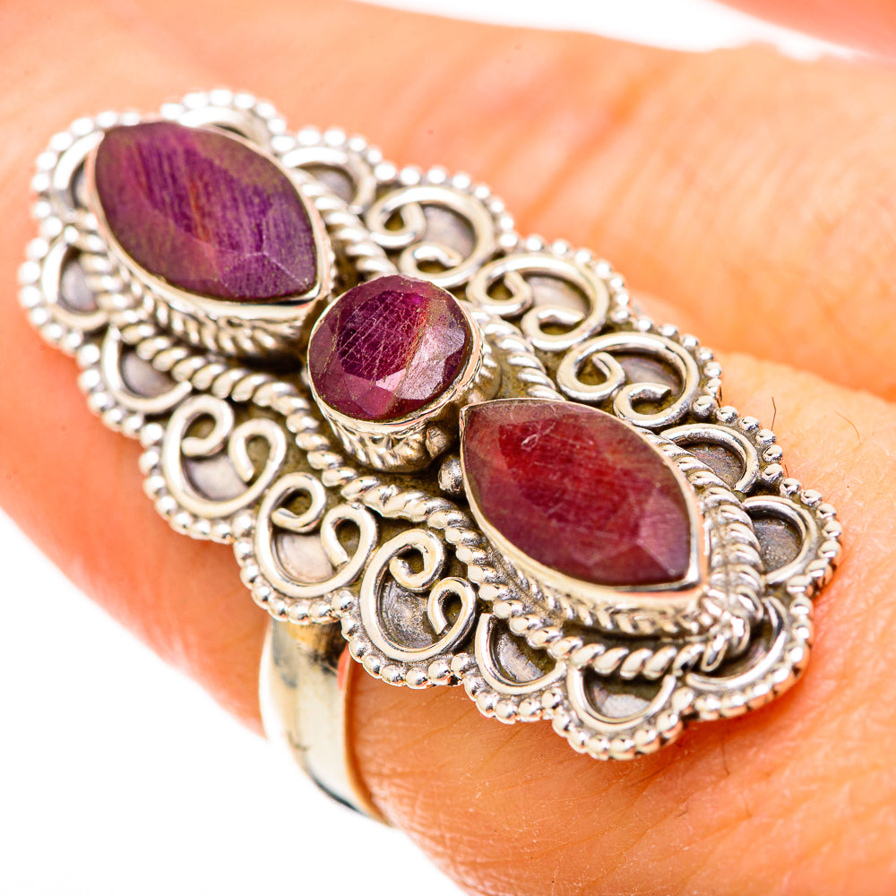 Red Sillimanite Rings handcrafted by Ana Silver Co - RING129109
