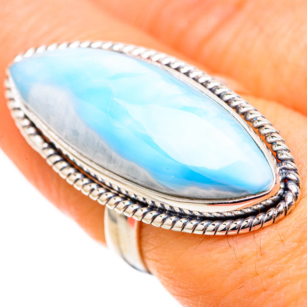 Larimar Rings handcrafted by Ana Silver Co - RING129113