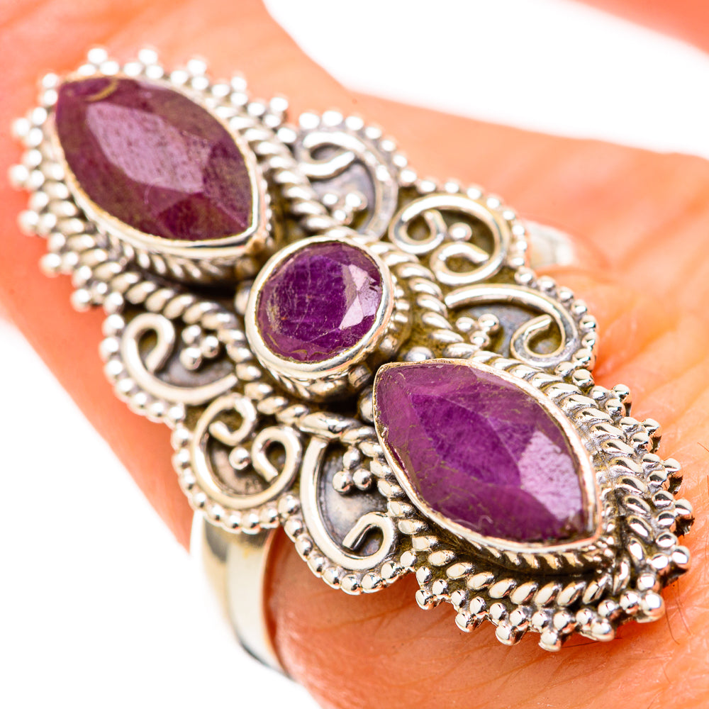 Red Sillimanite Rings handcrafted by Ana Silver Co - RING129117