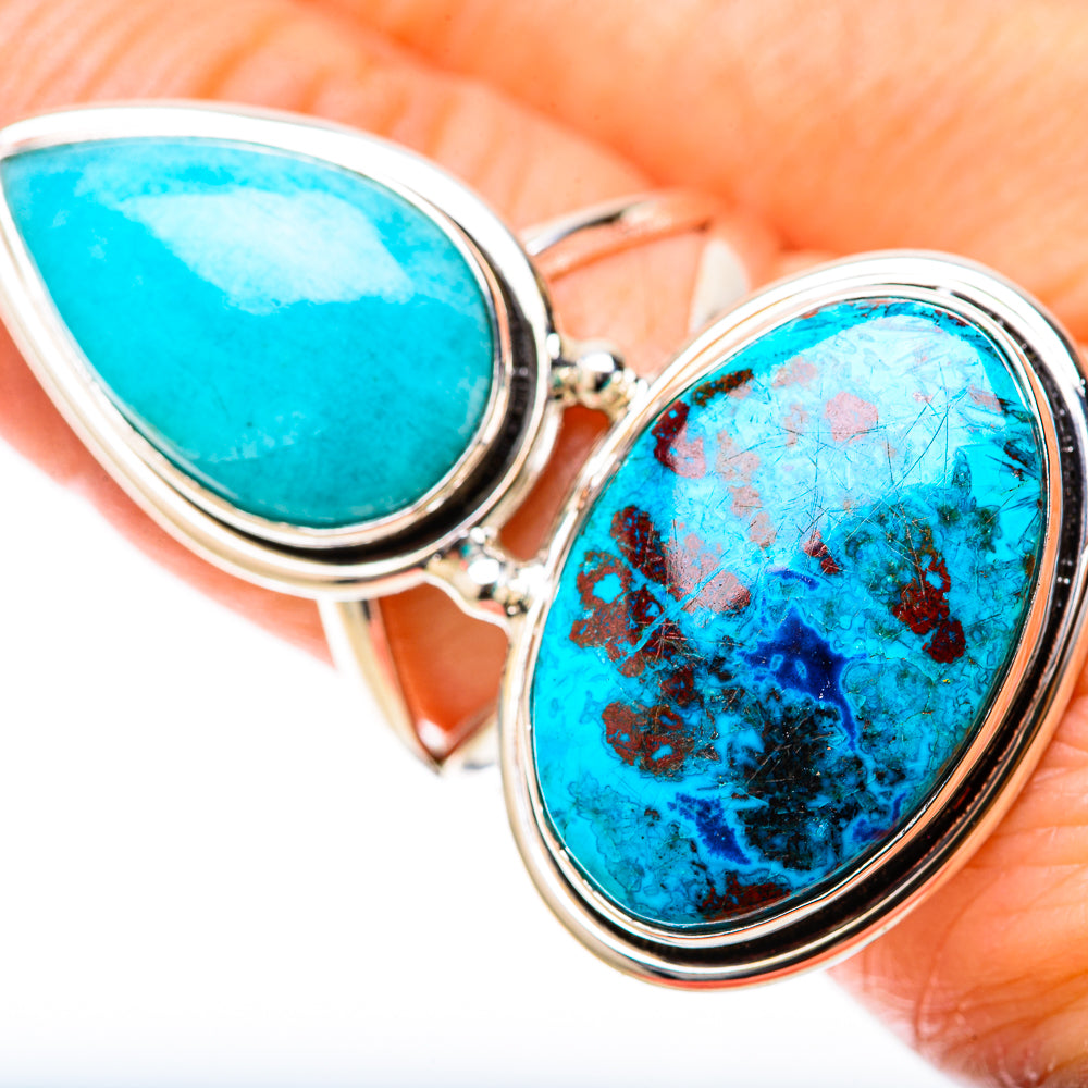 Shattuckite, Larimar Rings handcrafted by Ana Silver Co - RING129121