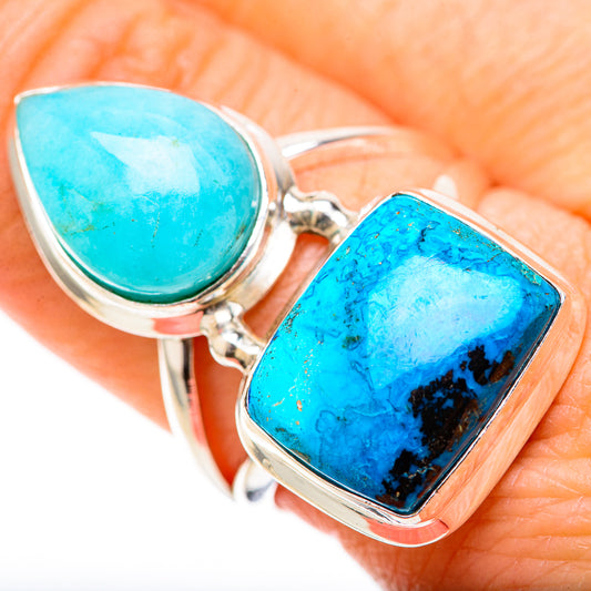 Shattuckite, Larimar Rings handcrafted by Ana Silver Co - RING129144