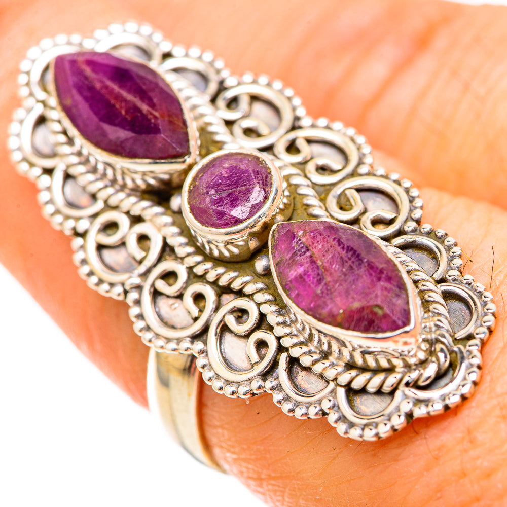 Red Sillimanite Rings handcrafted by Ana Silver Co - RING129150