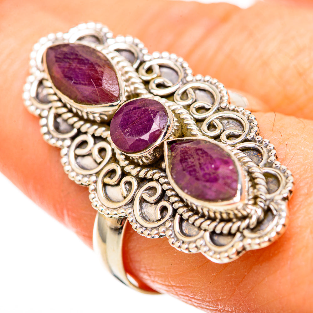 Red Sillimanite Rings handcrafted by Ana Silver Co - RING129156