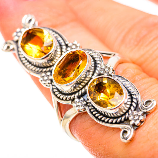 Citrine Rings handcrafted by Ana Silver Co - RING129157