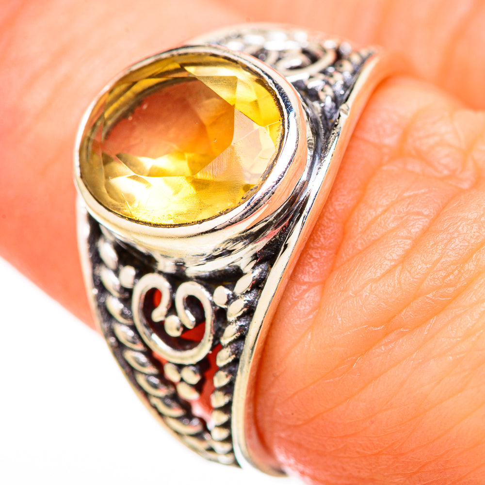 Citrine Rings handcrafted by Ana Silver Co - RING129162_SIZE-8