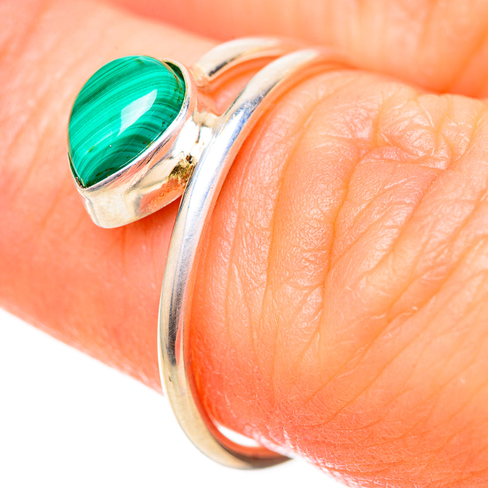 Malachite Rings handcrafted by Ana Silver Co - RING129165_SIZE-7