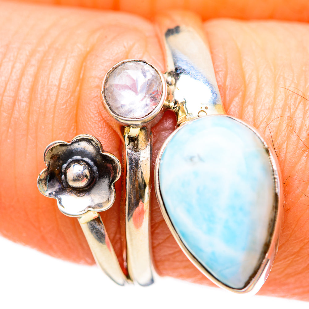 Larimar Rings handcrafted by Ana Silver Co - RING129170_SIZE-8