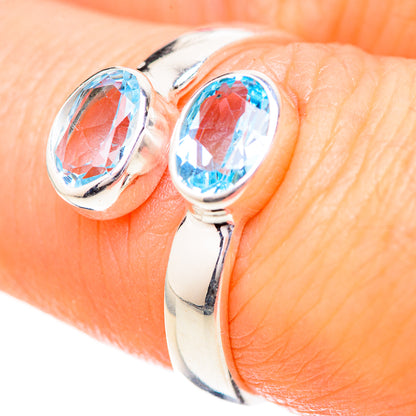 Blue Topaz Rings handcrafted by Ana Silver Co - RING129173_SIZE-6