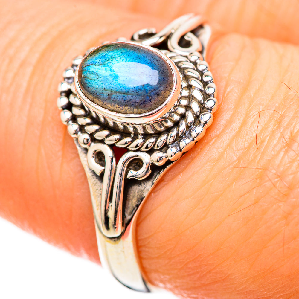 Labradorite Rings handcrafted by Ana Silver Co - RING129175_SIZE-7