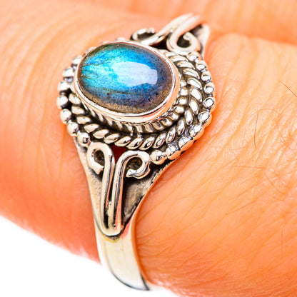 Labradorite Rings handcrafted by Ana Silver Co - RING129175_SIZE-7