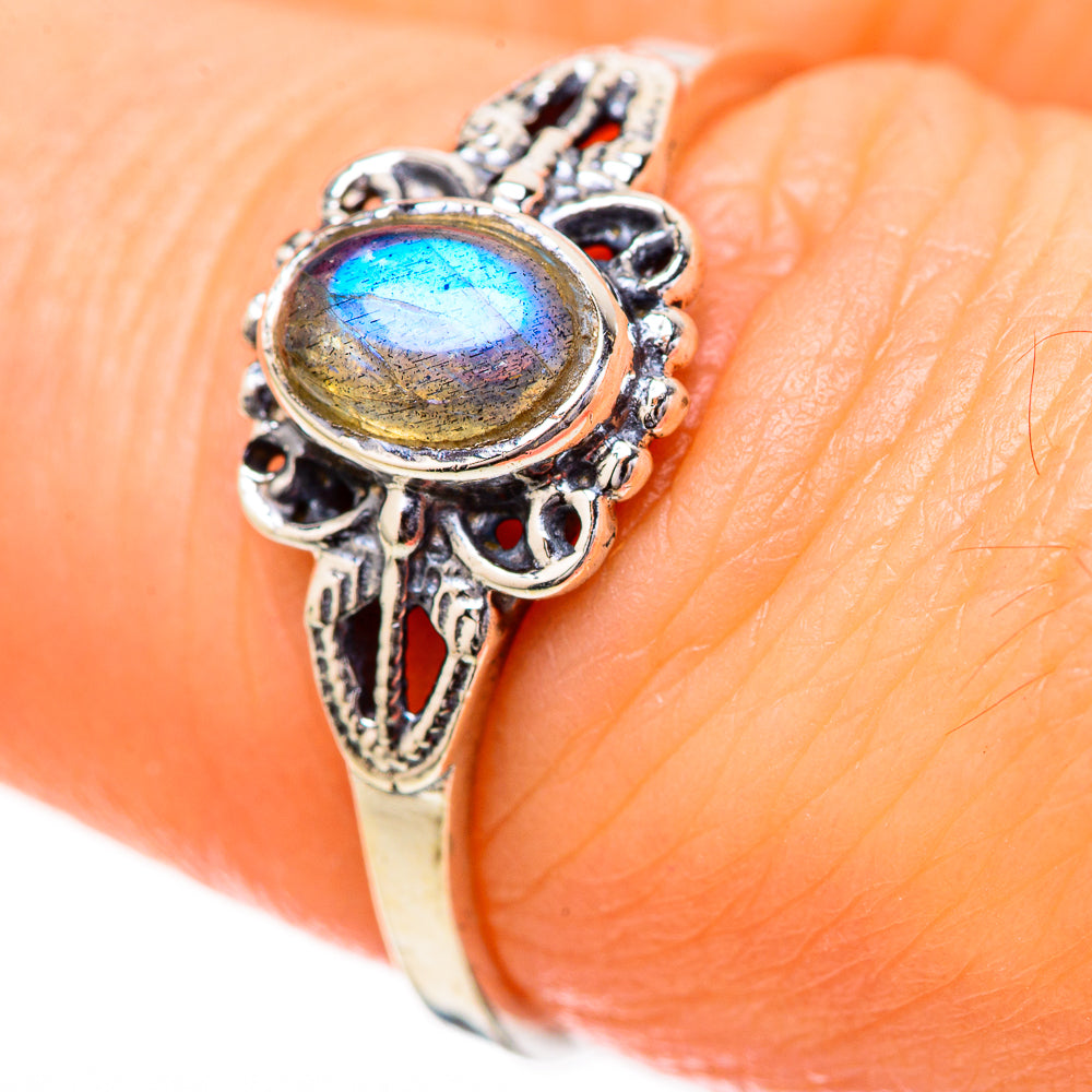 Labradorite Rings handcrafted by Ana Silver Co - RING129177_SIZE-7