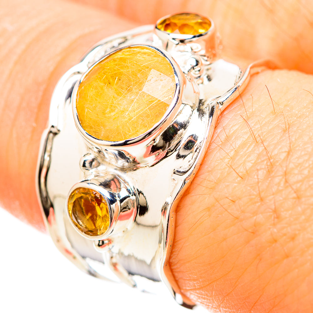 Rutilated Quartz Rings handcrafted by Ana Silver Co - RING129192