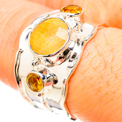 Rutilated Quartz Rings handcrafted by Ana Silver Co - RING129192