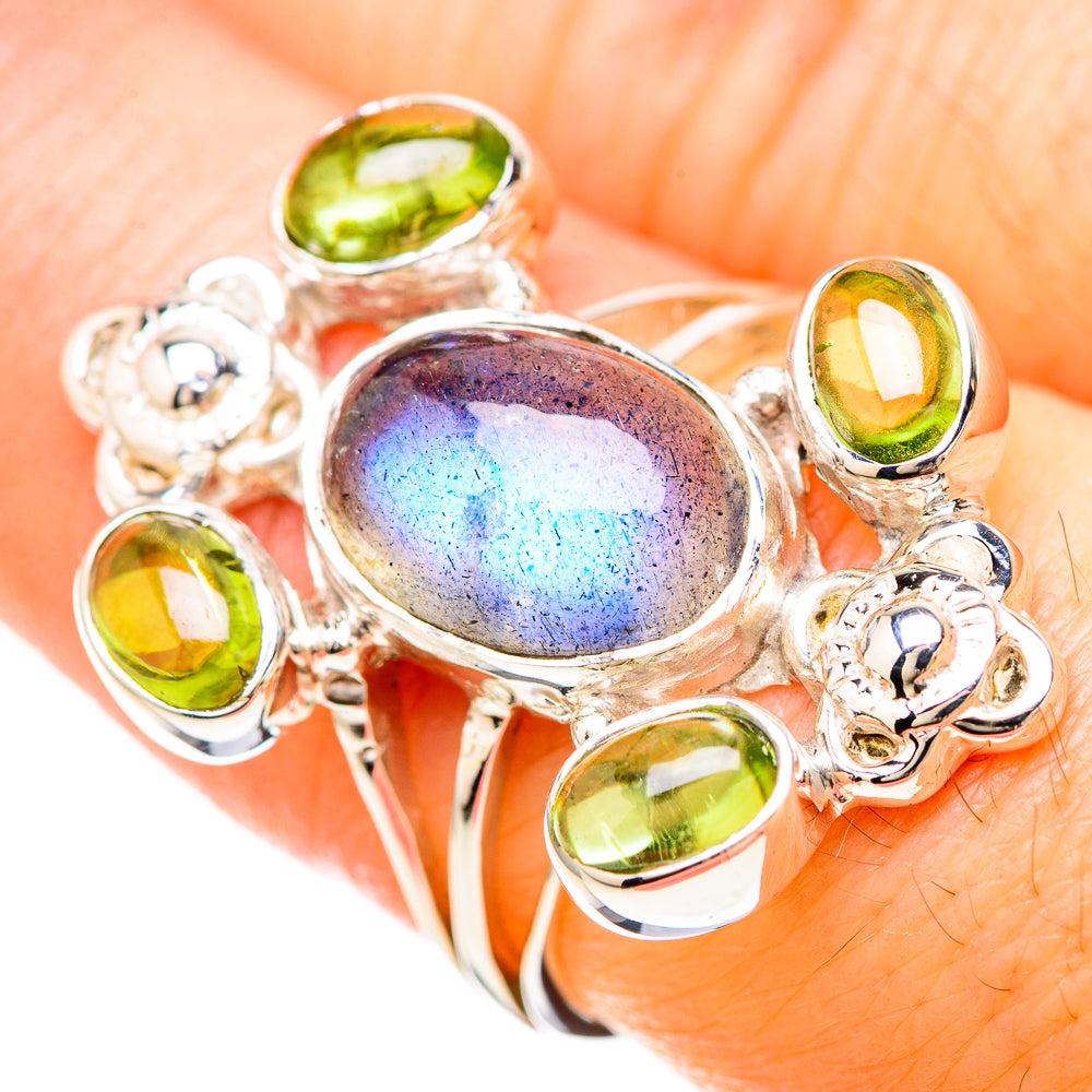 Labradorite Rings handcrafted by Ana Silver Co - RING129196