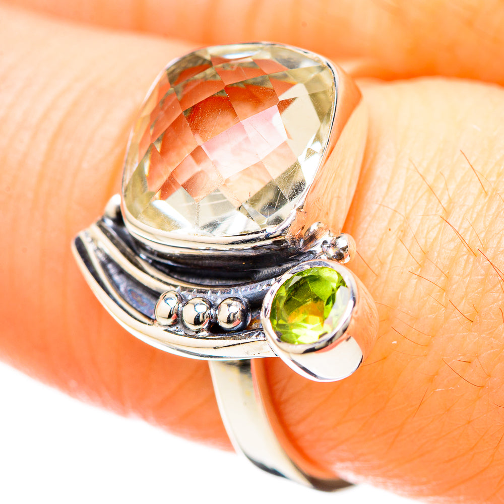 Green Amethyst Rings handcrafted by Ana Silver Co - RING129201