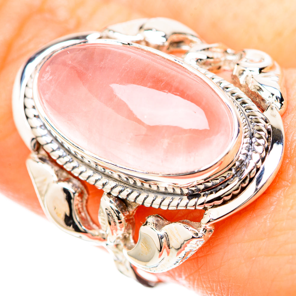 Rose Quartz Rings handcrafted by Ana Silver Co - RING129205