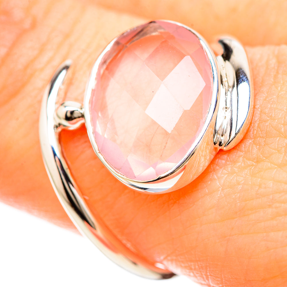 Rose Quartz Rings handcrafted by Ana Silver Co - RING129206