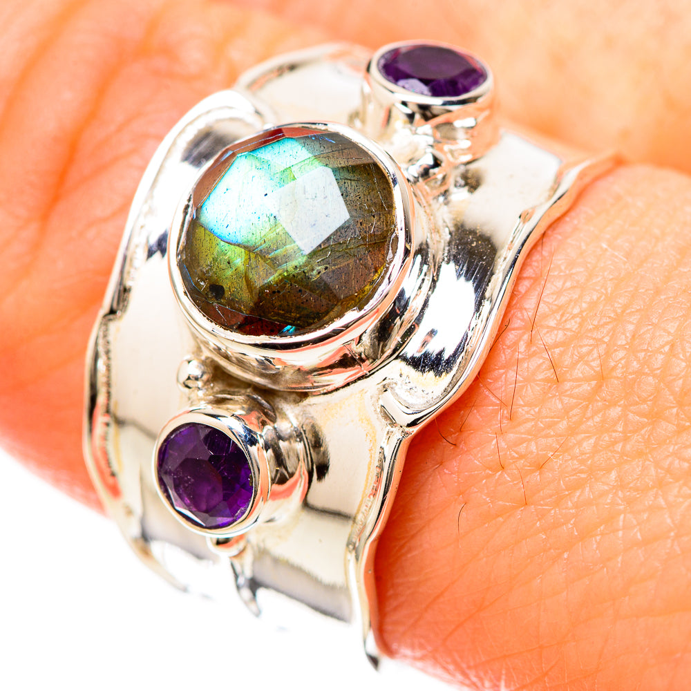 Labradorite Rings handcrafted by Ana Silver Co - RING129214