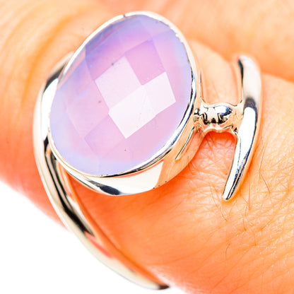 Rainbow Moonstone Rings handcrafted by Ana Silver Co - RING129228