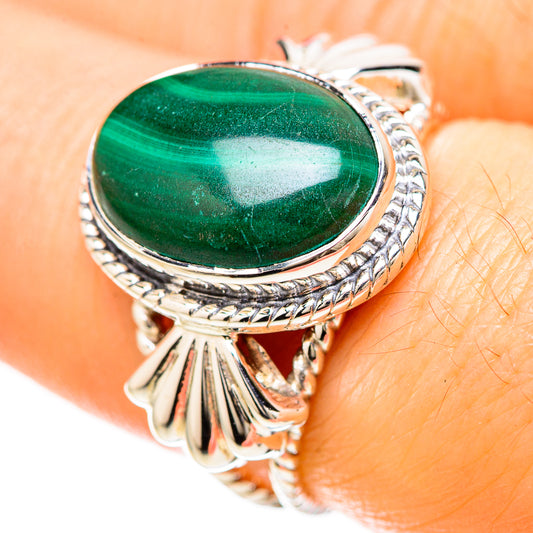 Malachite Rings handcrafted by Ana Silver Co - RING129232