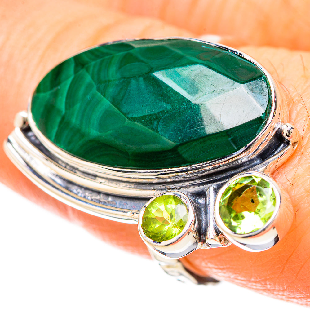 Malachite Rings handcrafted by Ana Silver Co - RING129243