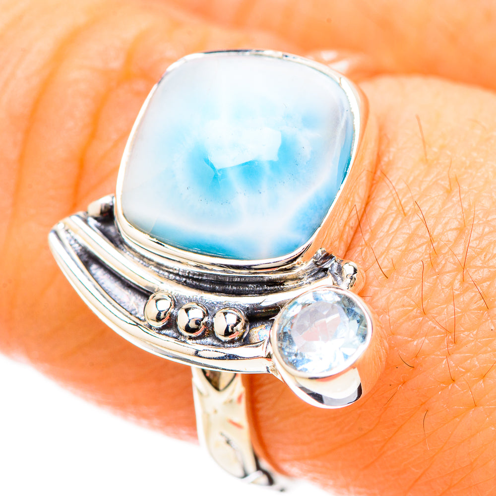 Larimar Rings handcrafted by Ana Silver Co - RING129255
