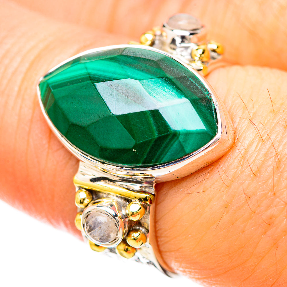 Malachite Rings handcrafted by Ana Silver Co - RING129257