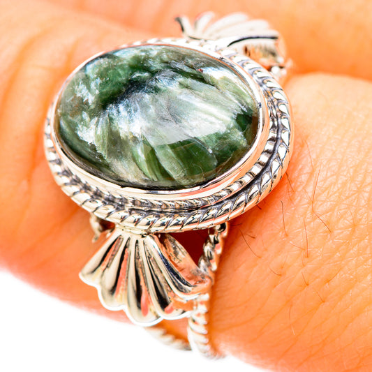 Seraphinite Rings handcrafted by Ana Silver Co - RING129273