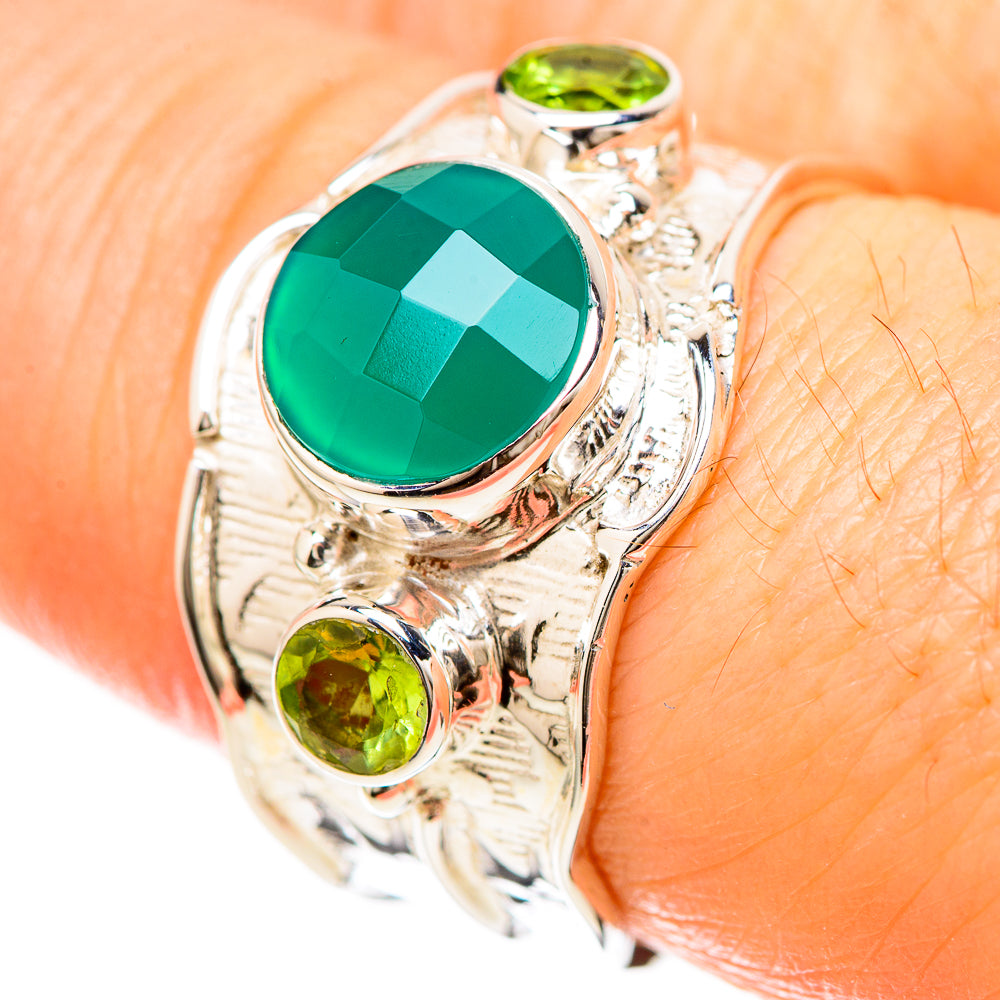Green Onyx Rings handcrafted by Ana Silver Co - RING129275