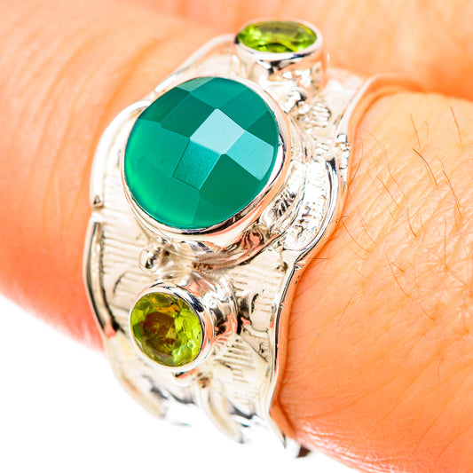 Green Onyx Rings handcrafted by Ana Silver Co - RING129275