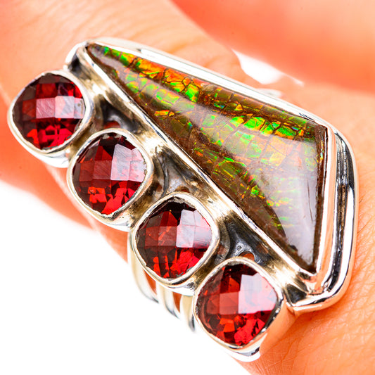 Ammolite Rings handcrafted by Ana Silver Co - RING129284