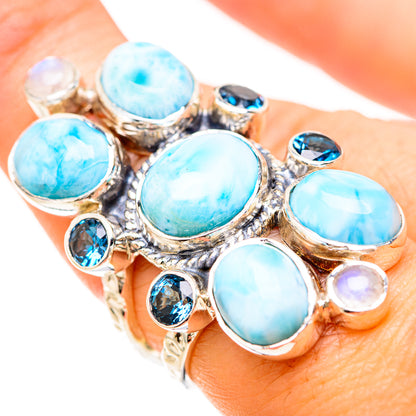 Larimar Rings handcrafted by Ana Silver Co - RING129286