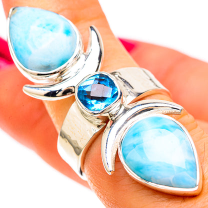 Larimar Rings handcrafted by Ana Silver Co - RING129288